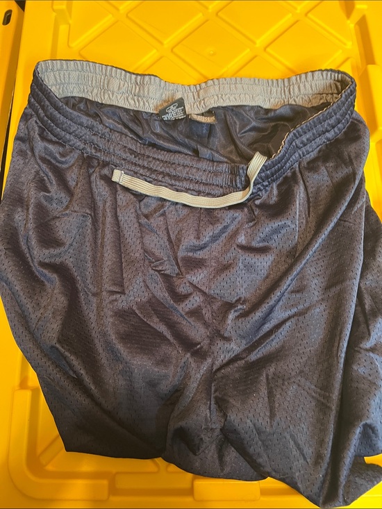 STARTER Other - STARTER Men's Navy Athletic Mesh Shorts with Gray Drawcord